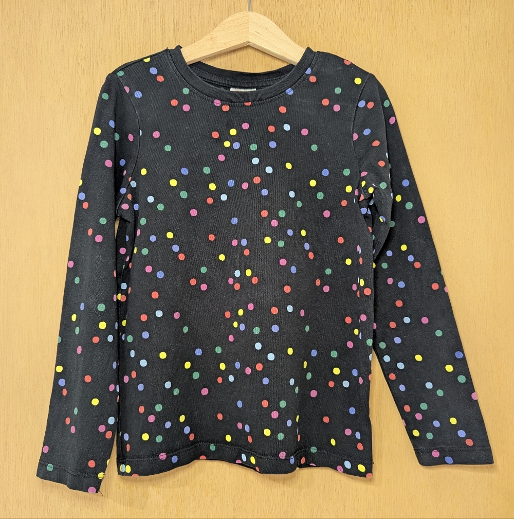 Hanna Andersson Rainbow Polkadot Long Sleeve, Sz 6-7